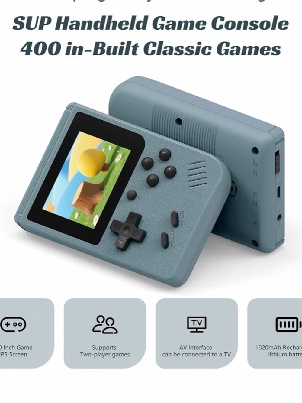 Handheld Retro Portable Game Console - Gray